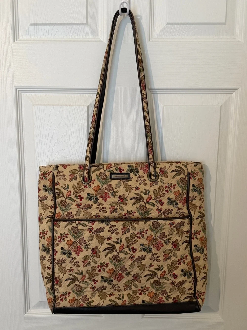 Longaberger Fall Floral Tapestry Tote